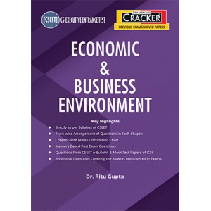 Taxmann's Cracker on  Economic & Business Environment for CS Executive Entrance Test (CSEET) December 2021 Exam by Dr. Ritu Gupta 